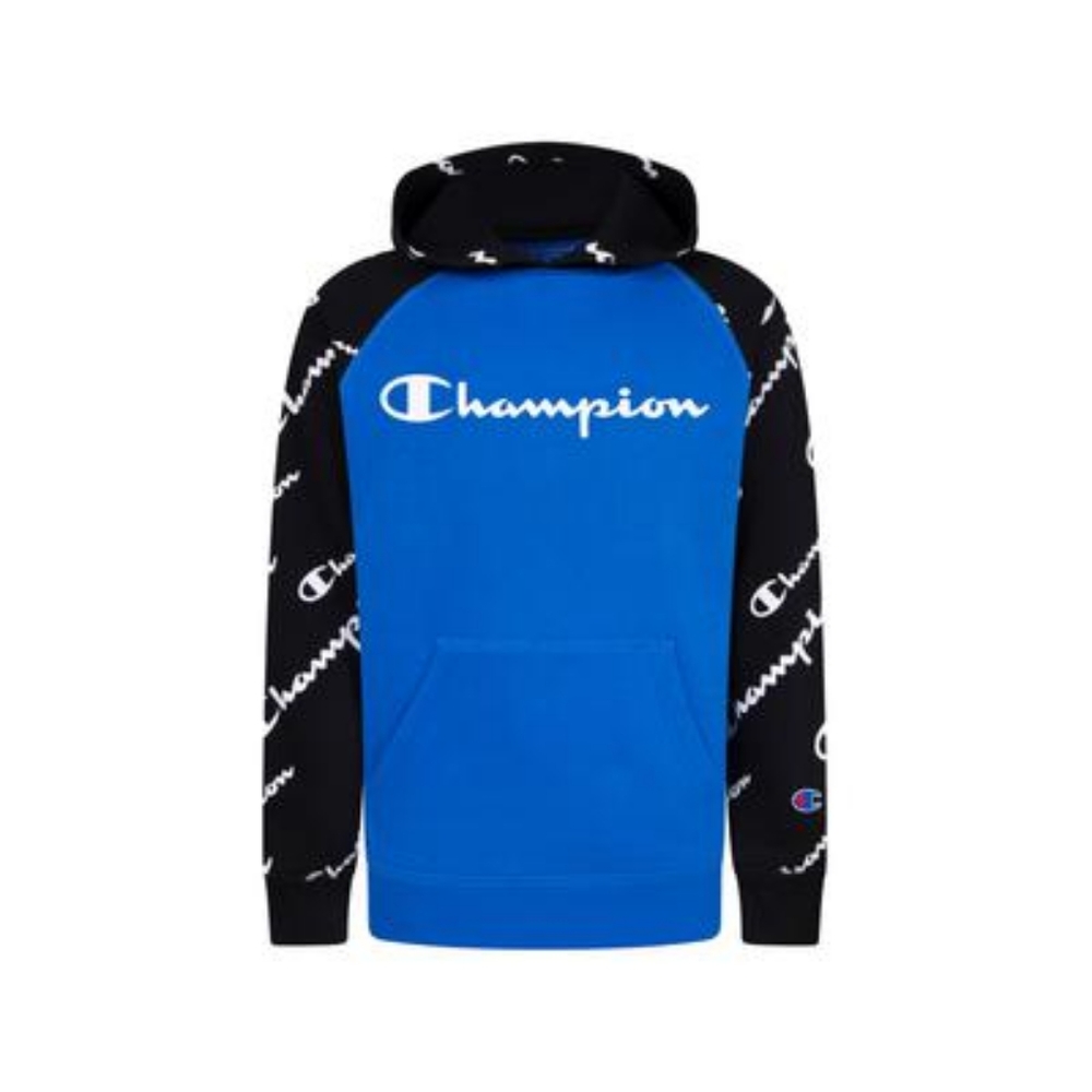 Big Boys Diagonal Script Raglan Fleece Hoodie